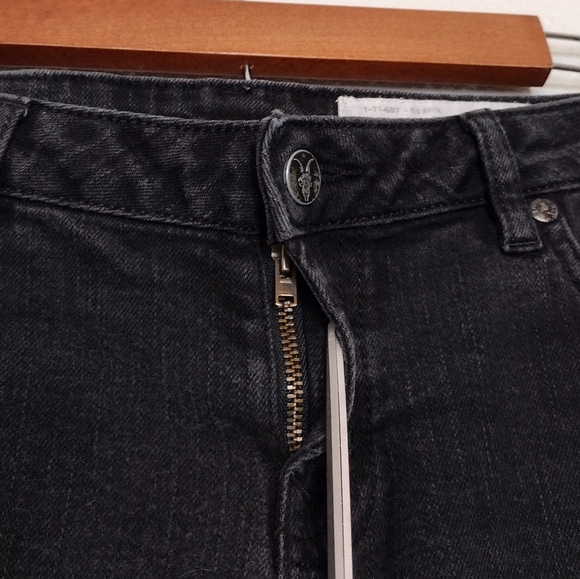 All Saints Spitalfields Women's Black Denim Pipe Skinny Low Rise Jeans Sz 30/32 - Picture 8 of 16